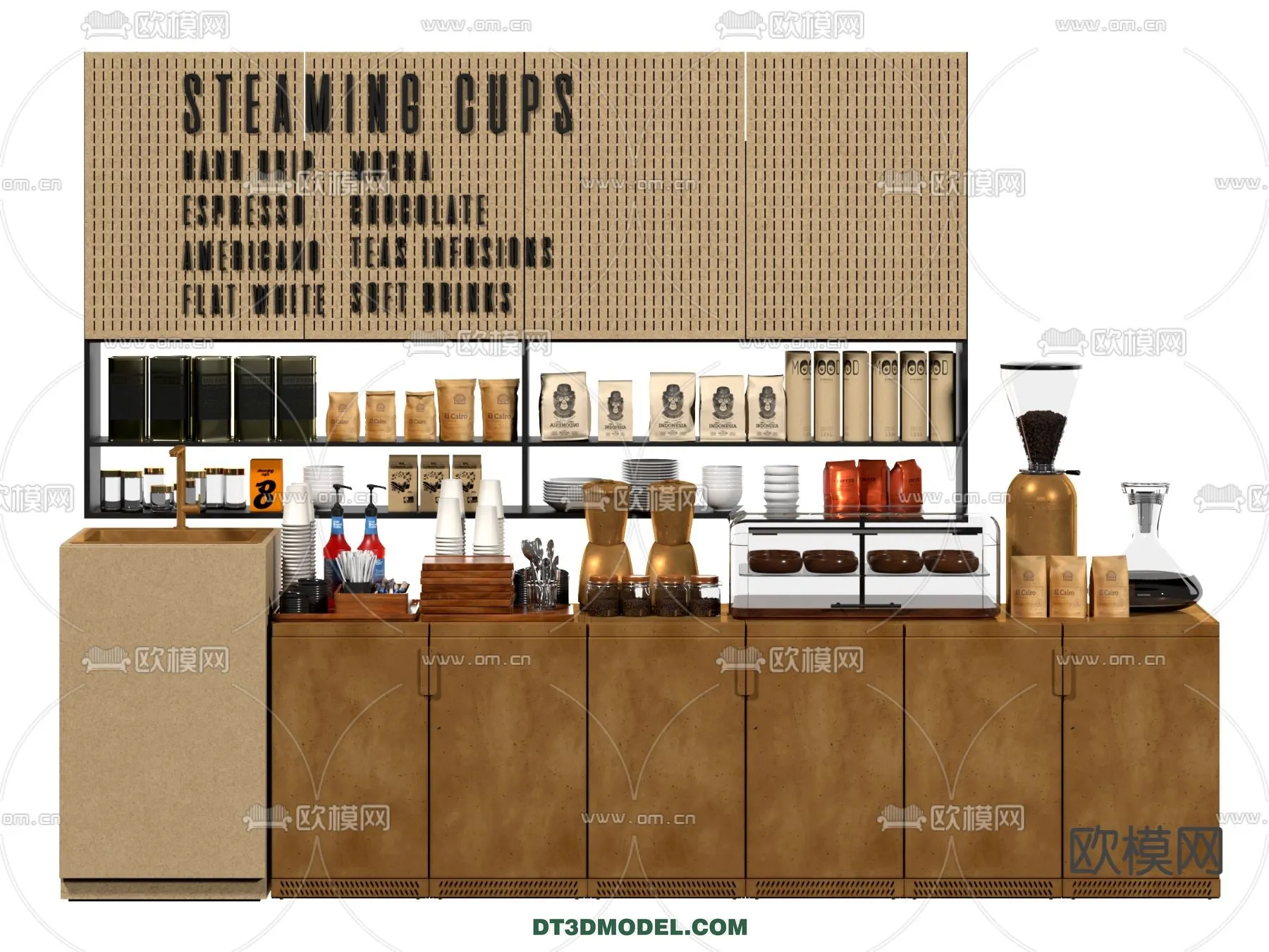 Counter - Bar - Interior Design 3D Model - 109