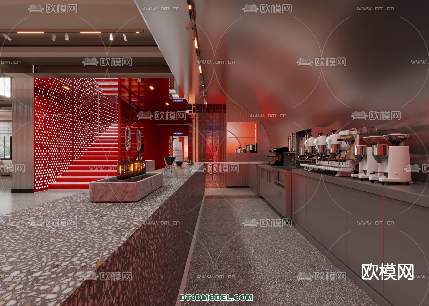 Counter - Bar - Interior Design 3D Model - 110