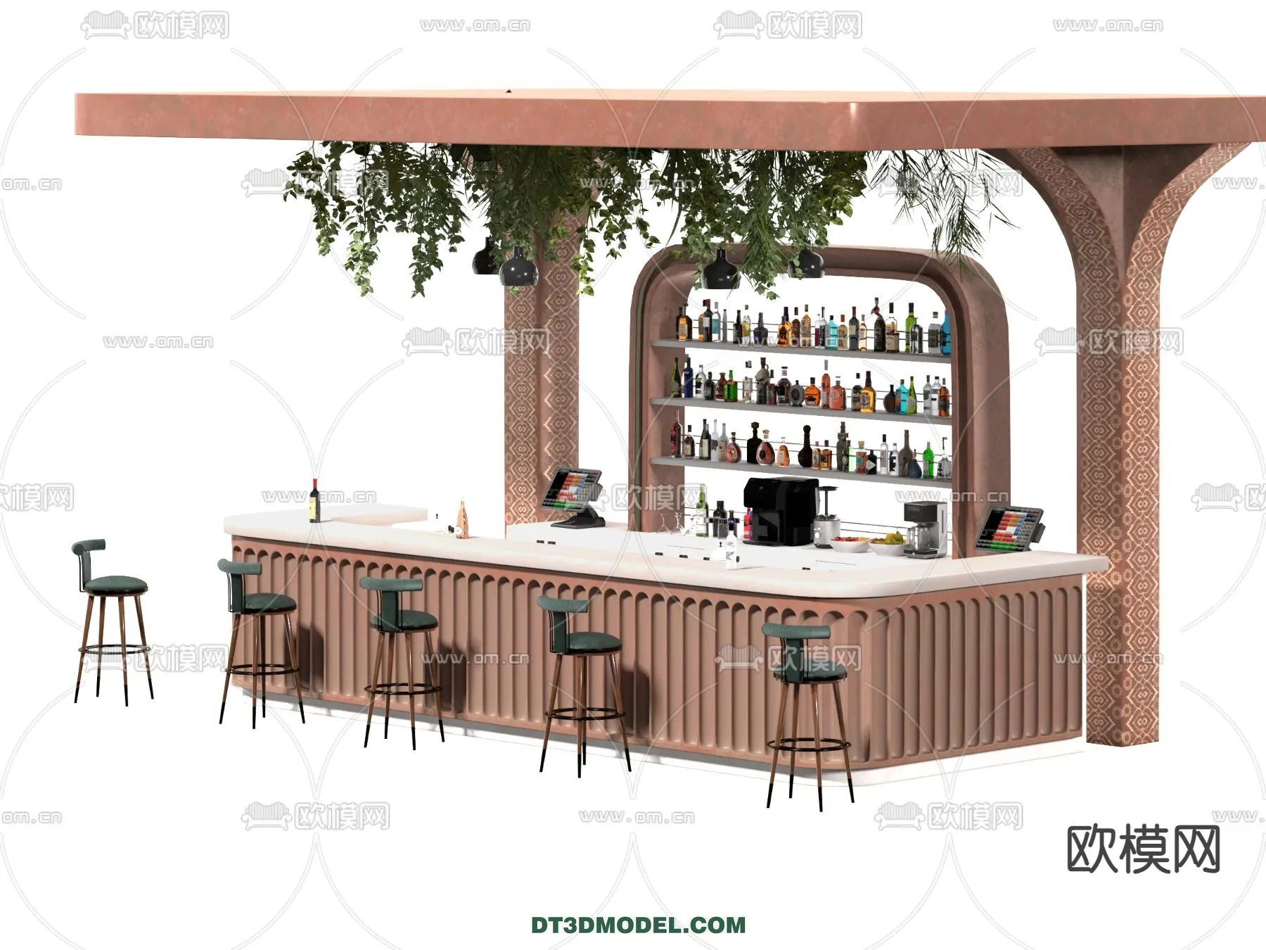 Counter - Bar - Interior Design 3D Model - 115