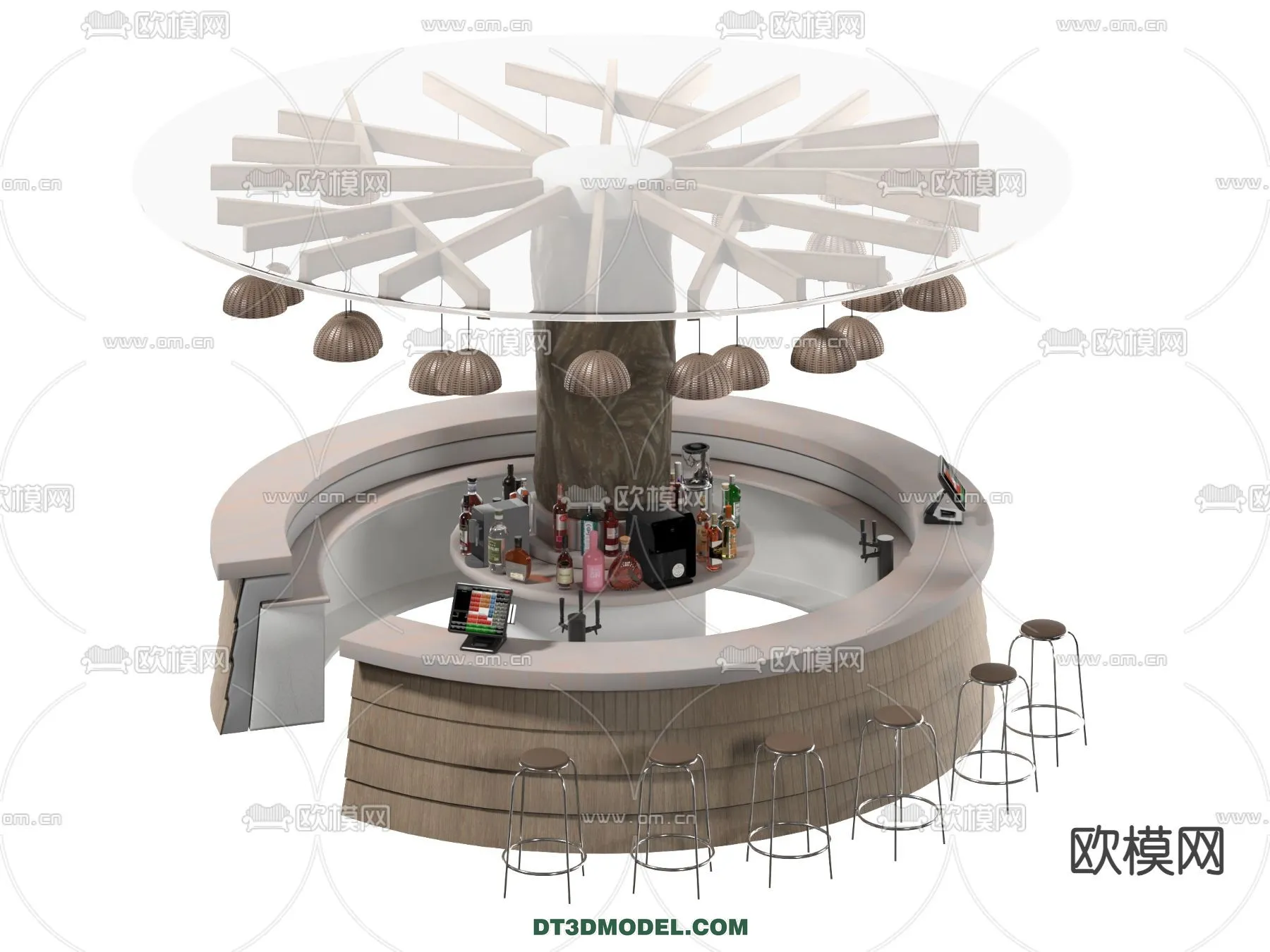 Counter - Bar - Interior Design 3D Model - 116