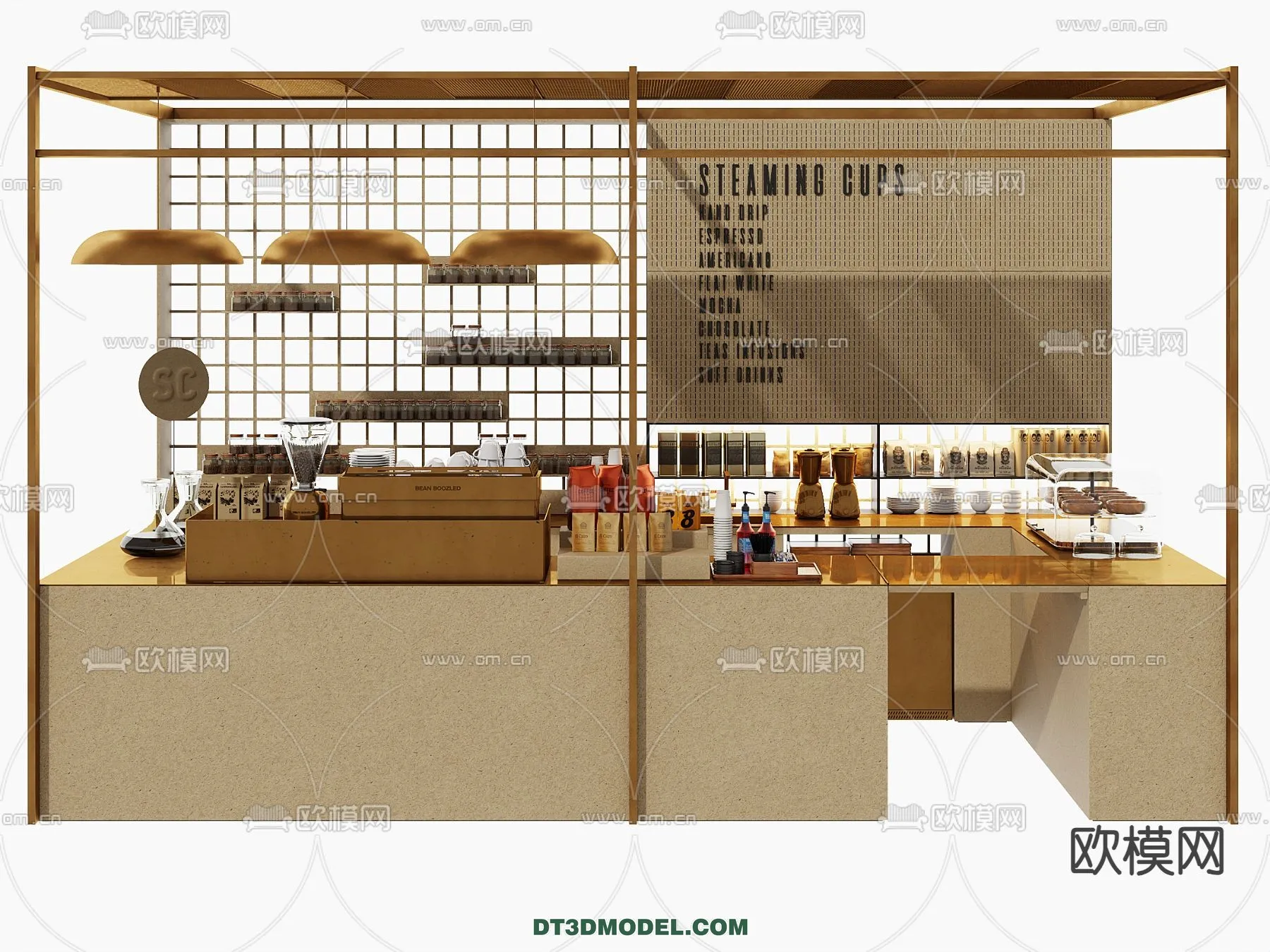 Counter - Bar - Interior Design 3D Model - 119