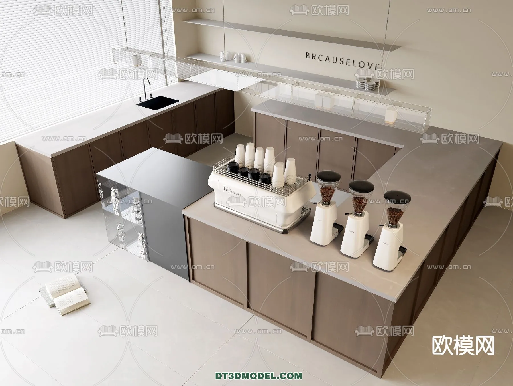 Counter - Bar - Interior Design 3D Model - 122