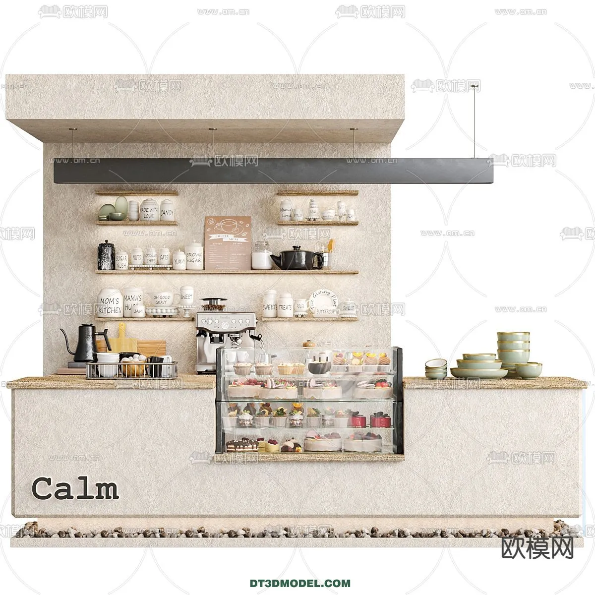 Counter - Bar - Interior Design 3D Model - 129