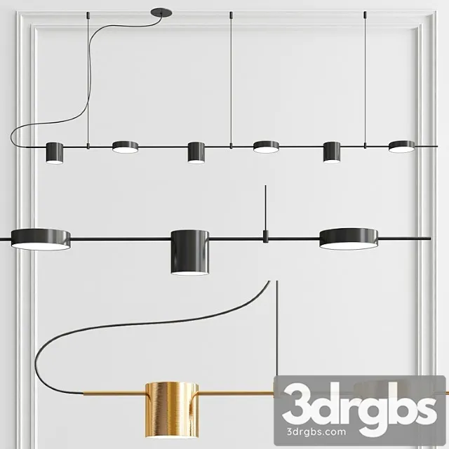 Counterpoint Led Linear Pendant 6 Light 3D Model Free