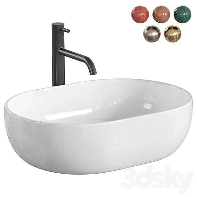 Countertop Basin Rea Amelia 48 3D Model