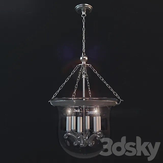 Country Bell Jar Lantern 3DModel
