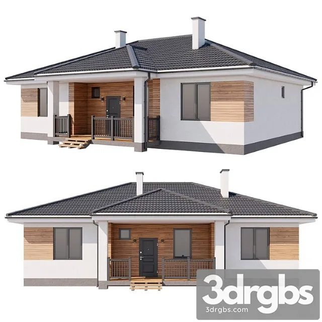 Country House 120 Sq M 2 3D Model Download