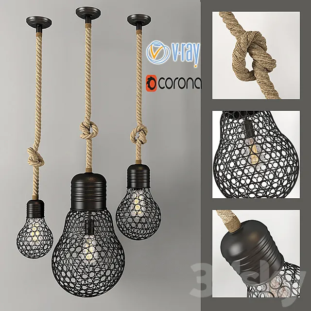 Country Loft pendant lamp 3D Model