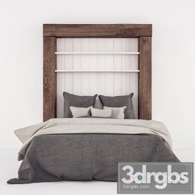 Country Style Bed 3D Model Free