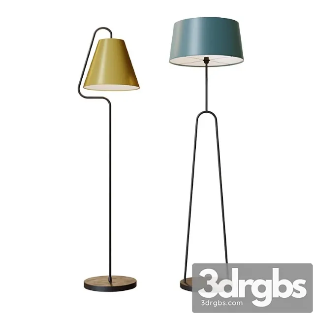 Coupole & alfa floor lamp 3D Model Free