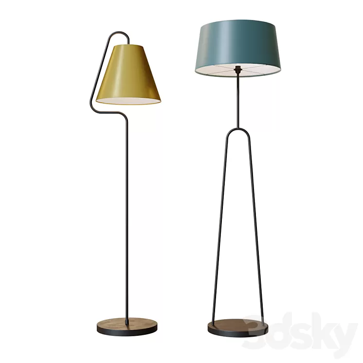 COUPOLE & ALFA floor lamp 3D Model