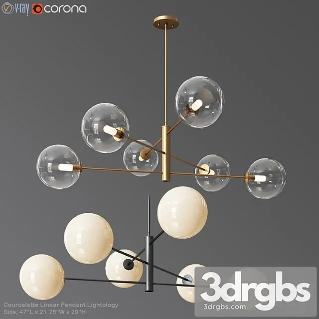 Courcelette linear pendant lightology 3D Model Download
