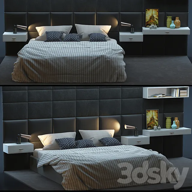 COURCHEVEL BED 2 by Roche Bobois 3D Model