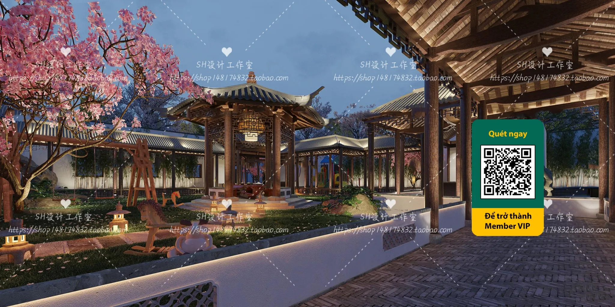 COURTYARD – VRAY / CORONA – 3D MODEL – 6388