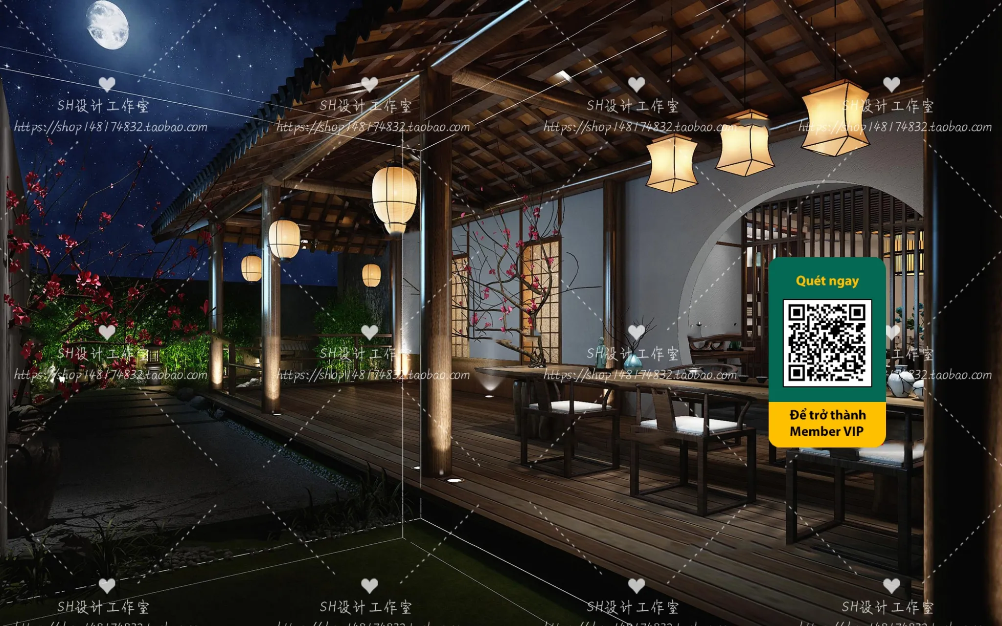 COURTYARD - VRAY / CORONA - 3D MODEL - 6390