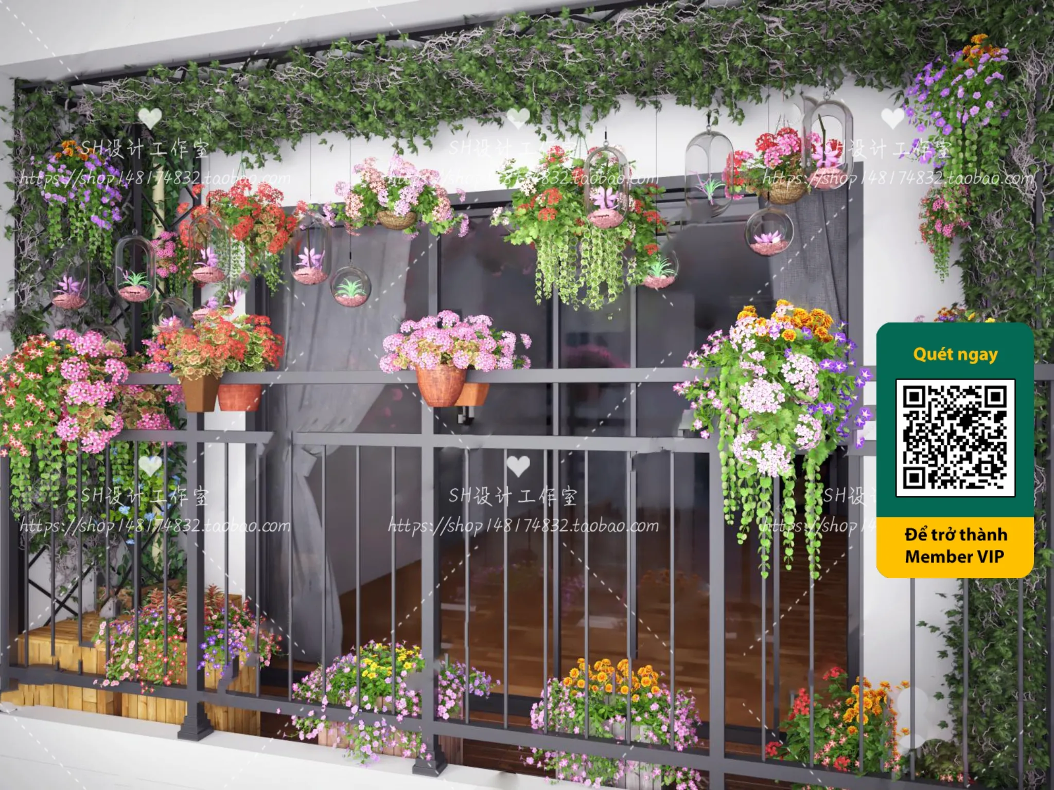 COURTYARD - VRAY / CORONA - 3D MODEL - 6411