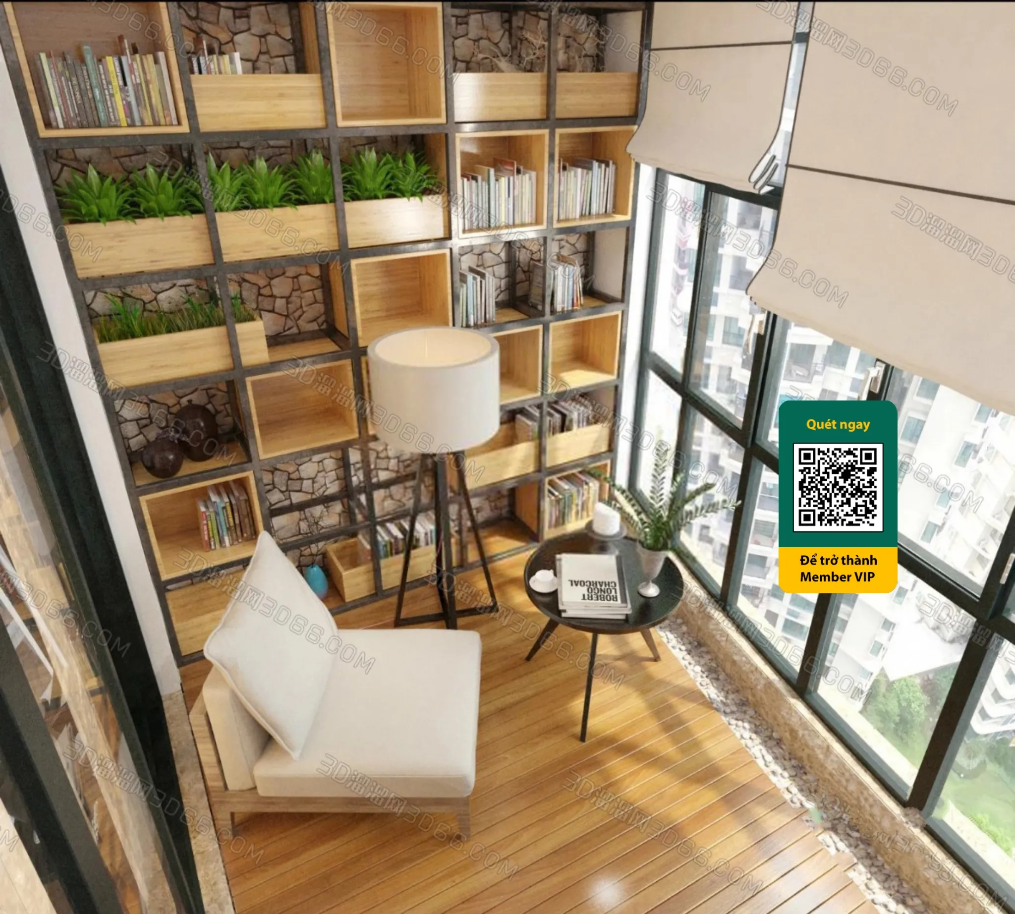 COURTYARD - VRAY / CORONA - 3D MODEL - 6427