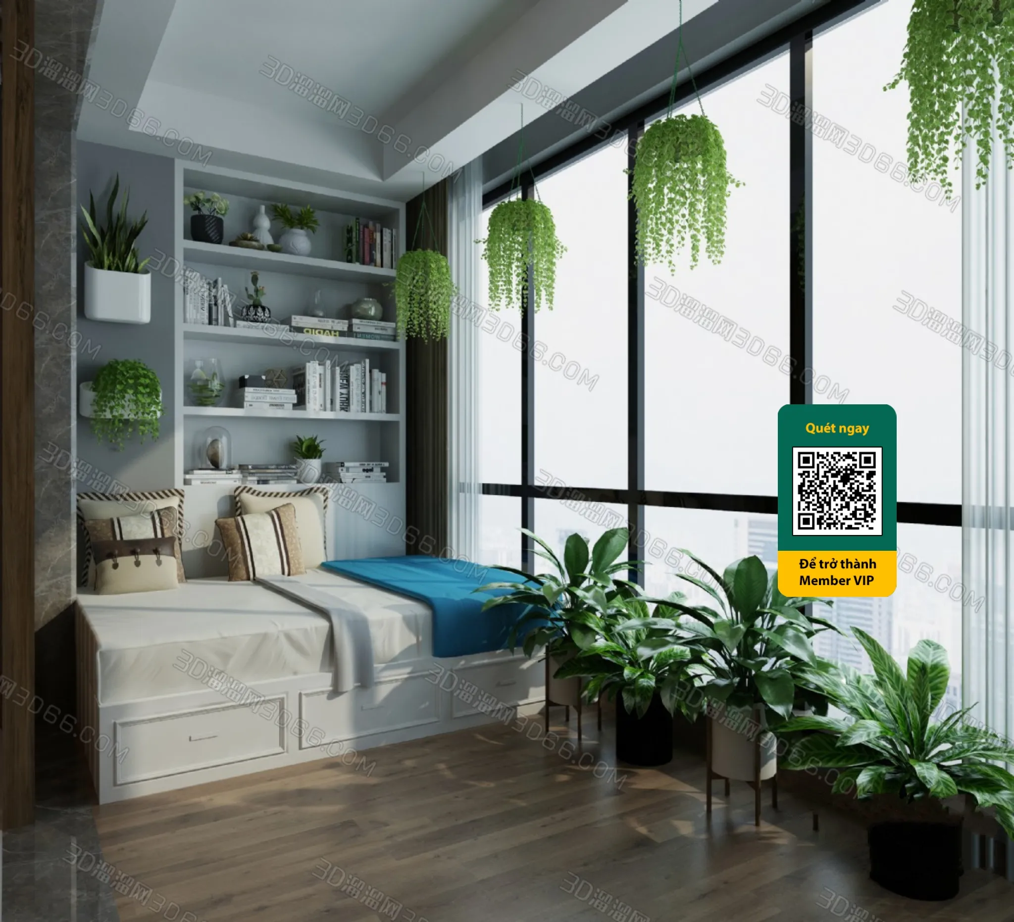 COURTYARD - VRAY / CORONA - 3D MODEL - 6459