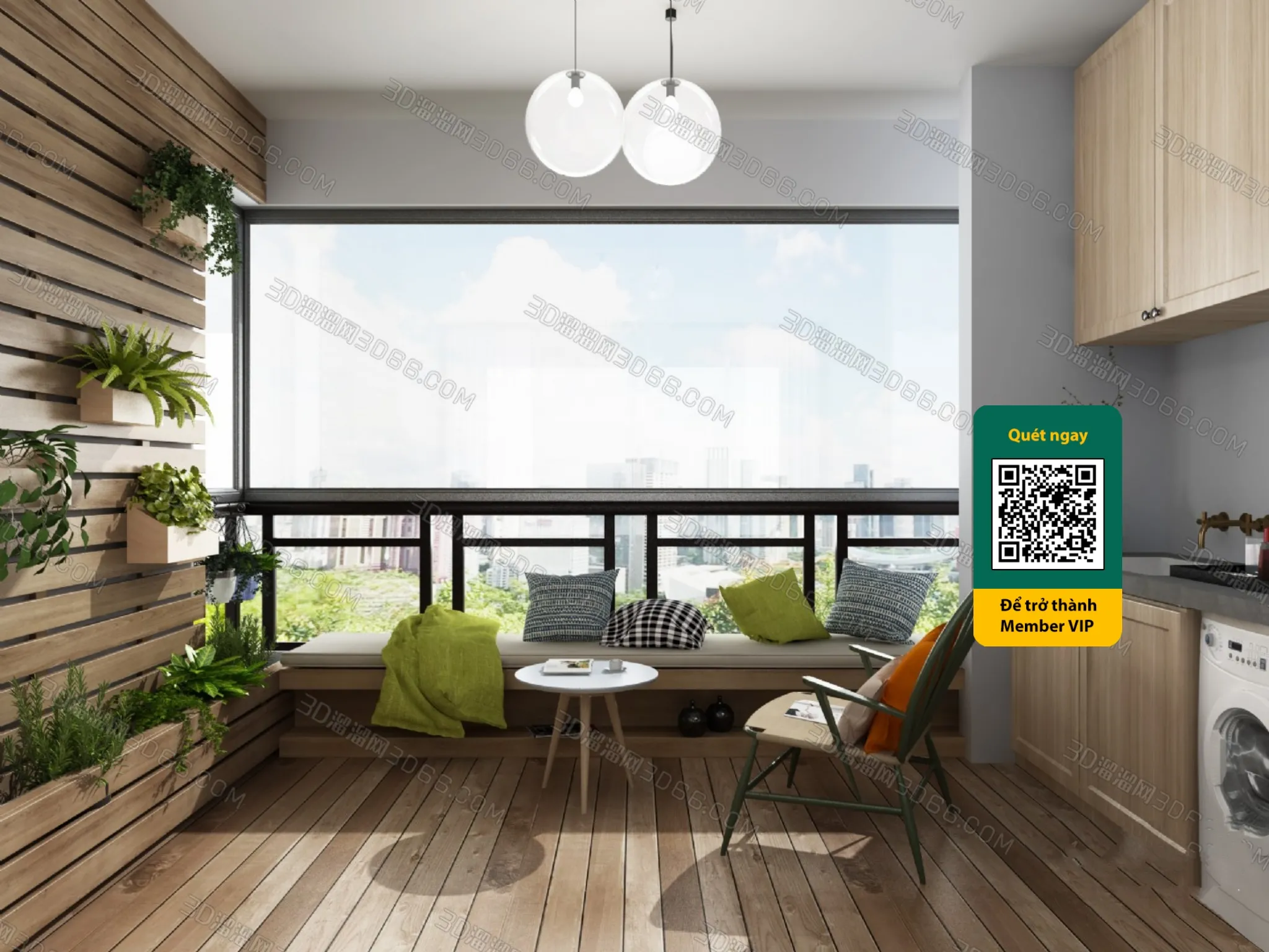 COURTYARD - VRAY / CORONA - 3D MODEL - 6460