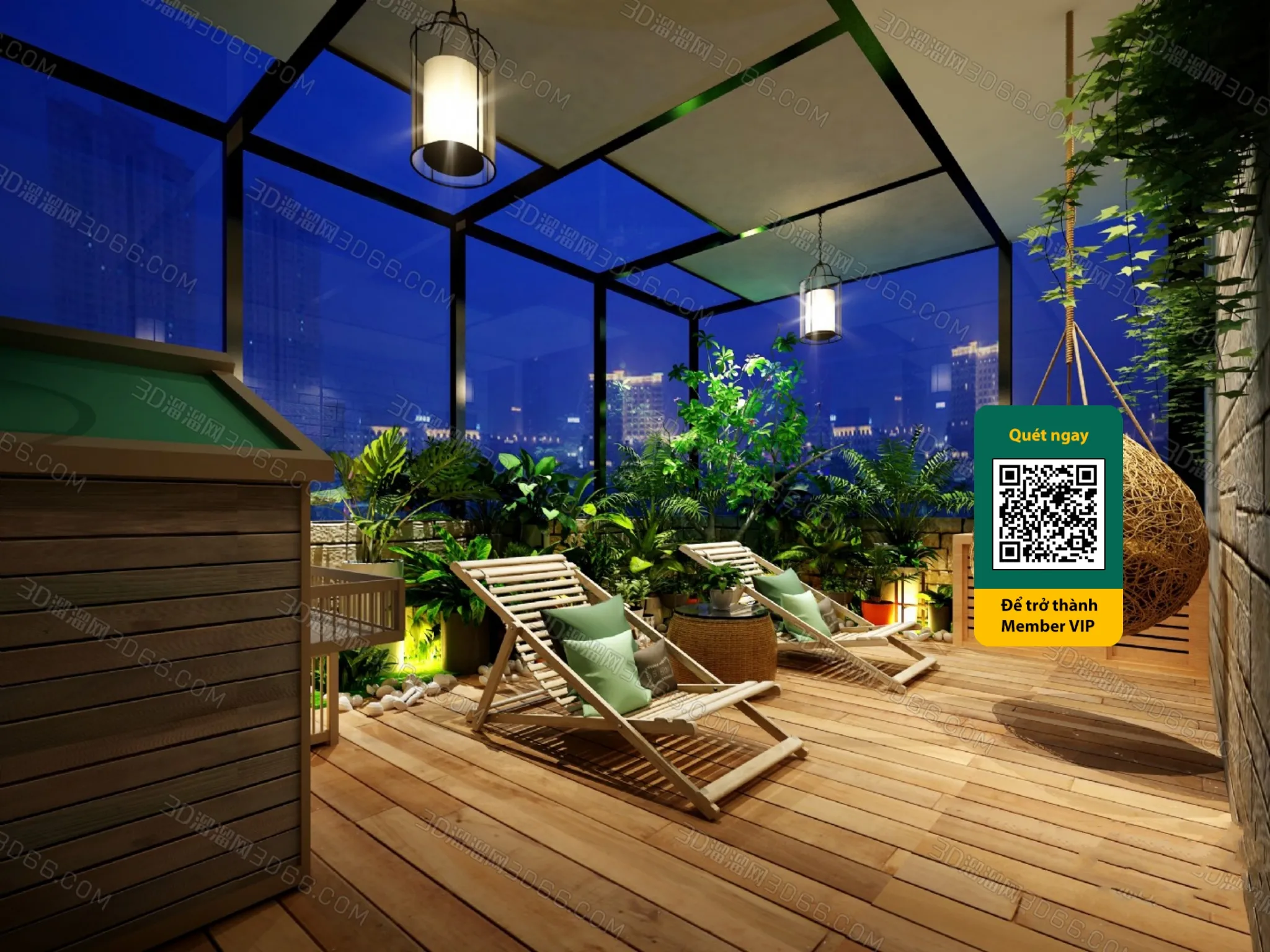 COURTYARD - VRAY / CORONA - 3D MODEL - 6469