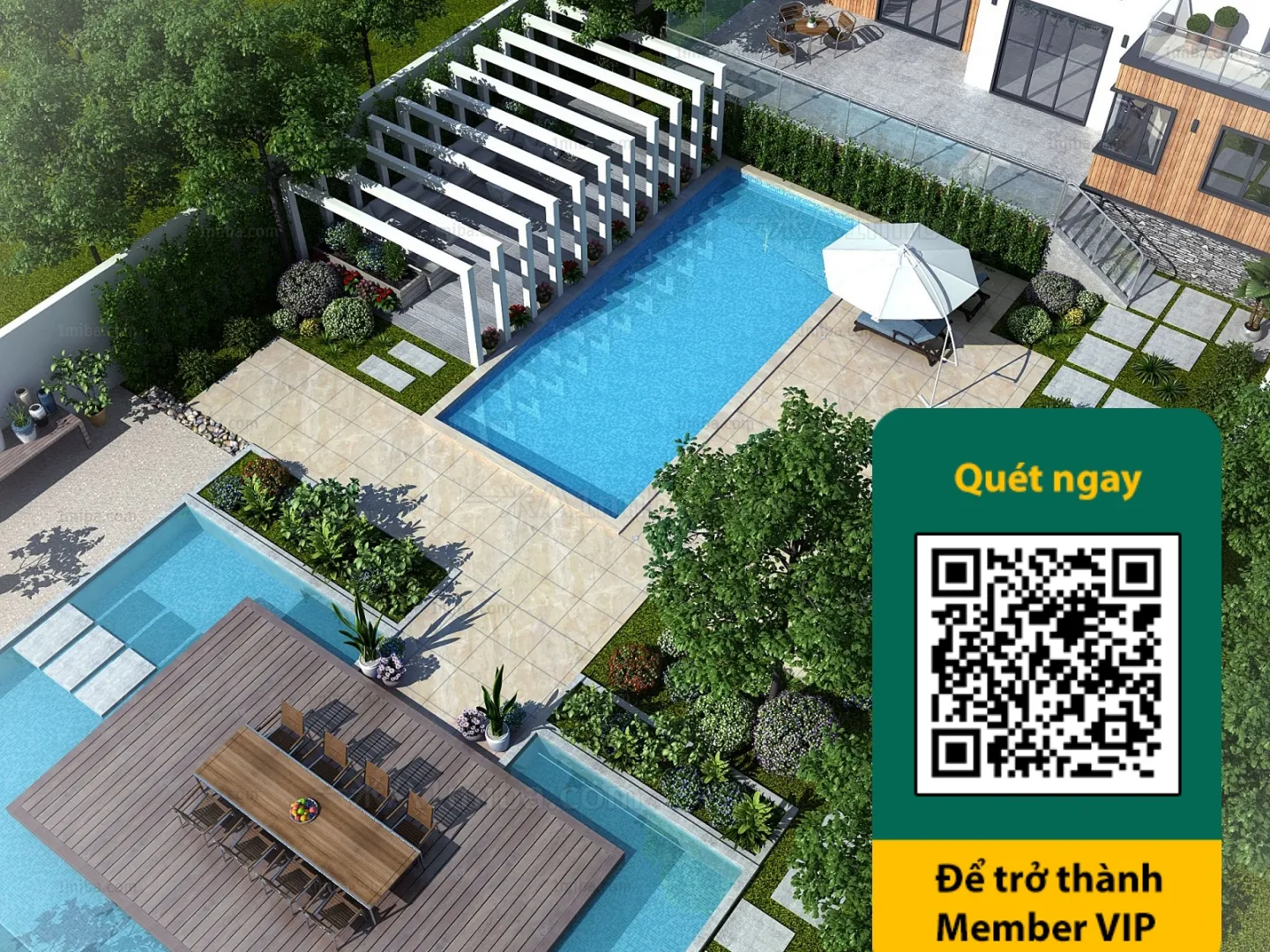 COURTYARD - VRAY / CORONA - 3D MODEL - 6508