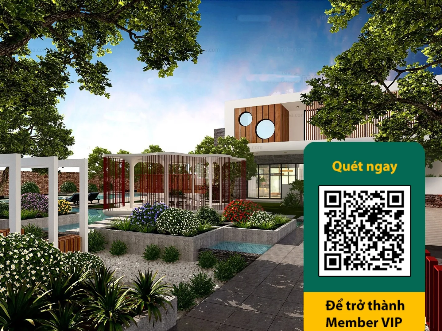 COURTYARD - VRAY / CORONA - 3D MODEL - 6510