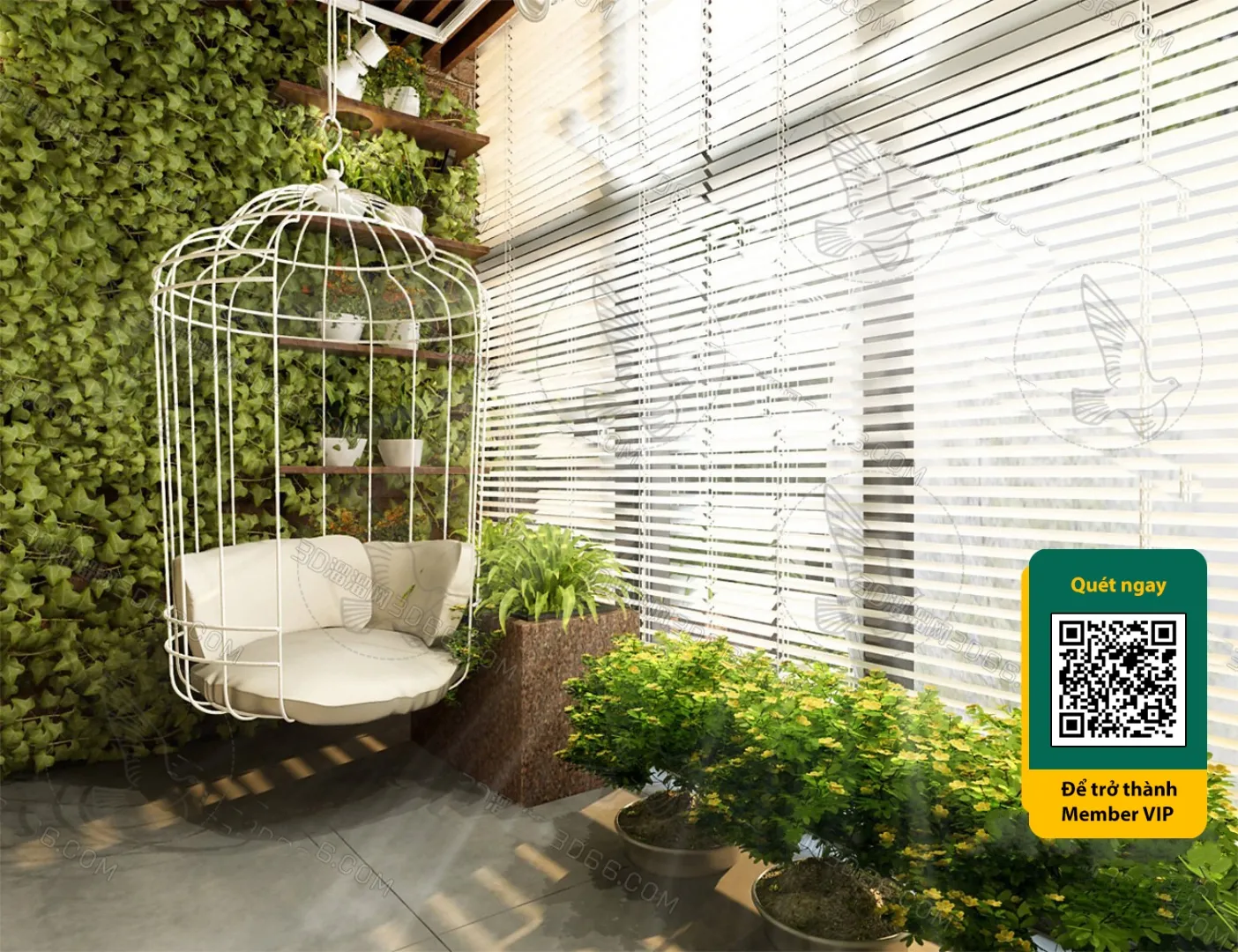 COURTYARD - VRAY / CORONA - 3D MODEL - 6541