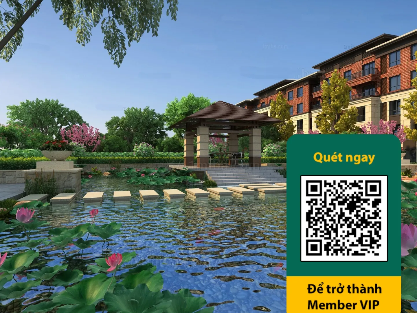 COURTYARD - VRAY / CORONA - 3D MODEL - 6560