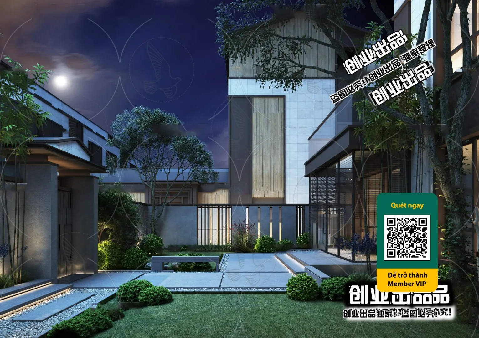 COURTYARD - VRAY / CORONA - 3D MODEL - 6584