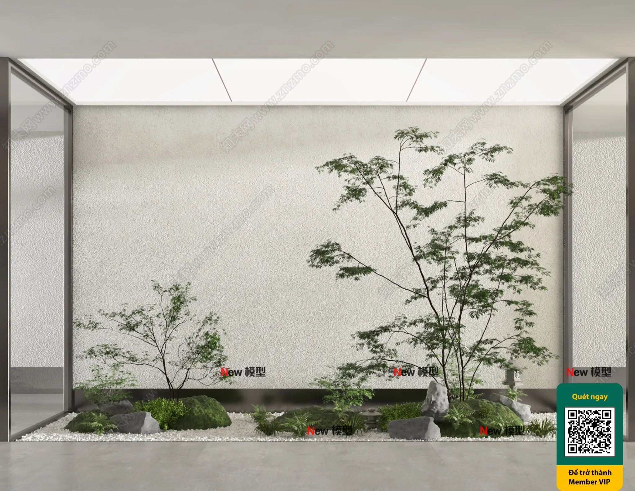 COURTYARD - VRAY / CORONA - 3D MODEL - 6617