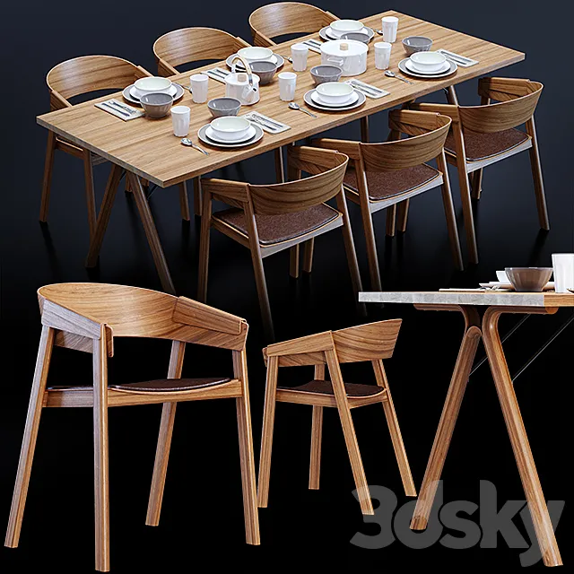 Cover chair Split table Muuto Design Free Download