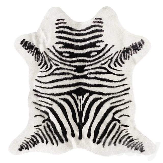 Cowhide Rug Zebra 3DModel
