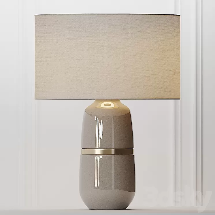 COX & COX Banded Ceramic Table Lamp 3D Model