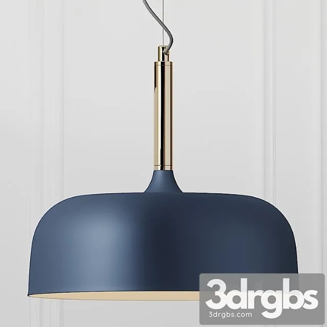 Cox & cox blue & brass pendant light 3D Model Free
