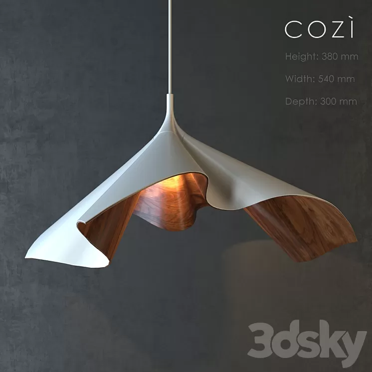 COZI Bloom Light Pendant white 3D Model