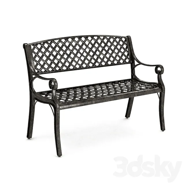 Cozumel Copper Cast Aluminum Bench by Christopher Knight Home 3DModel