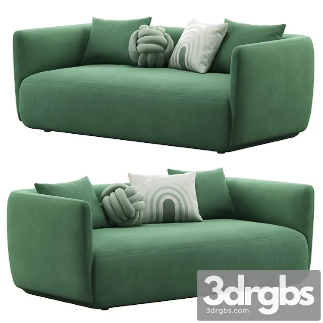 Cozy 2-seat sofa by mdf italia 2 3D Model Free