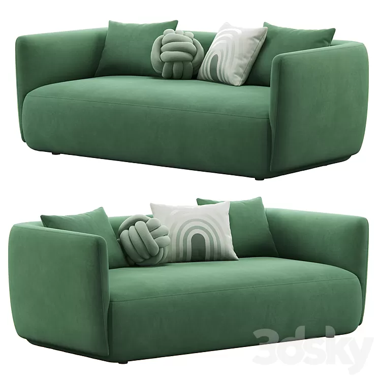 Cozy 2-seat Sofa by MDF Italia 3D Model Free