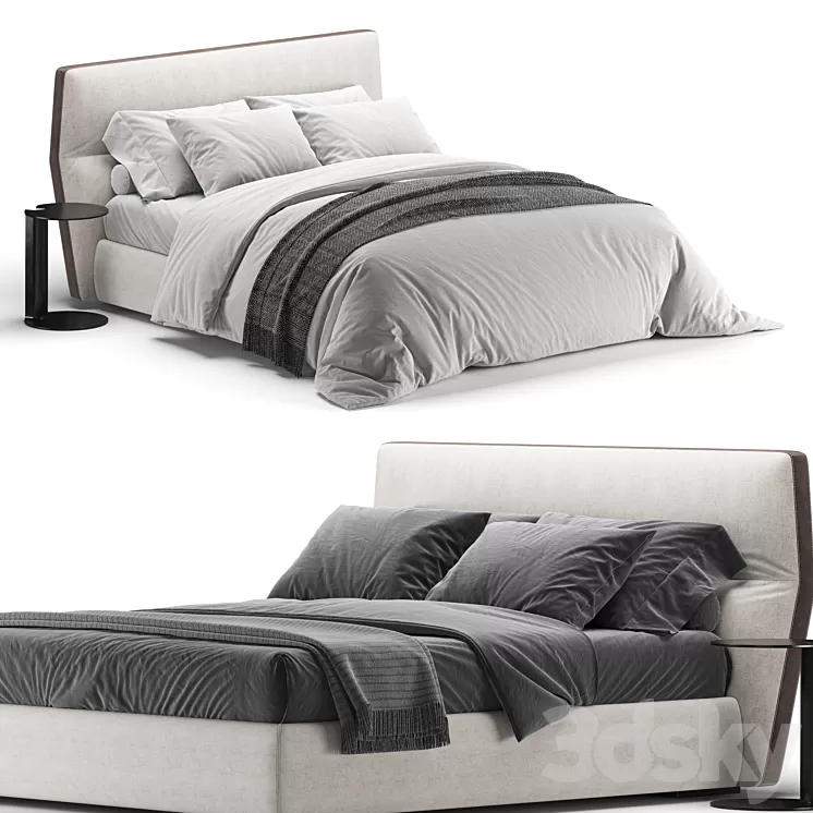 Cozy Bed 3D Model Free