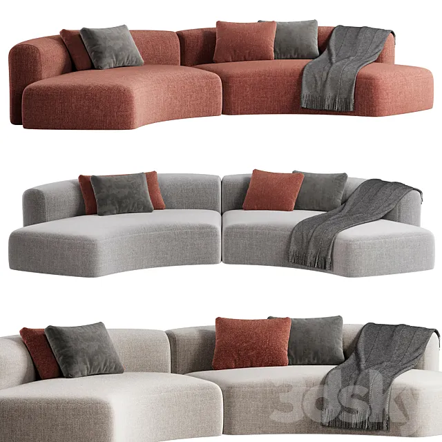 Cozy Curve Sofa 3DModel