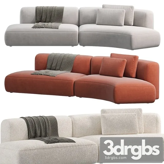 Cozy curve sofa by mdf italia 2 3D Model Free
