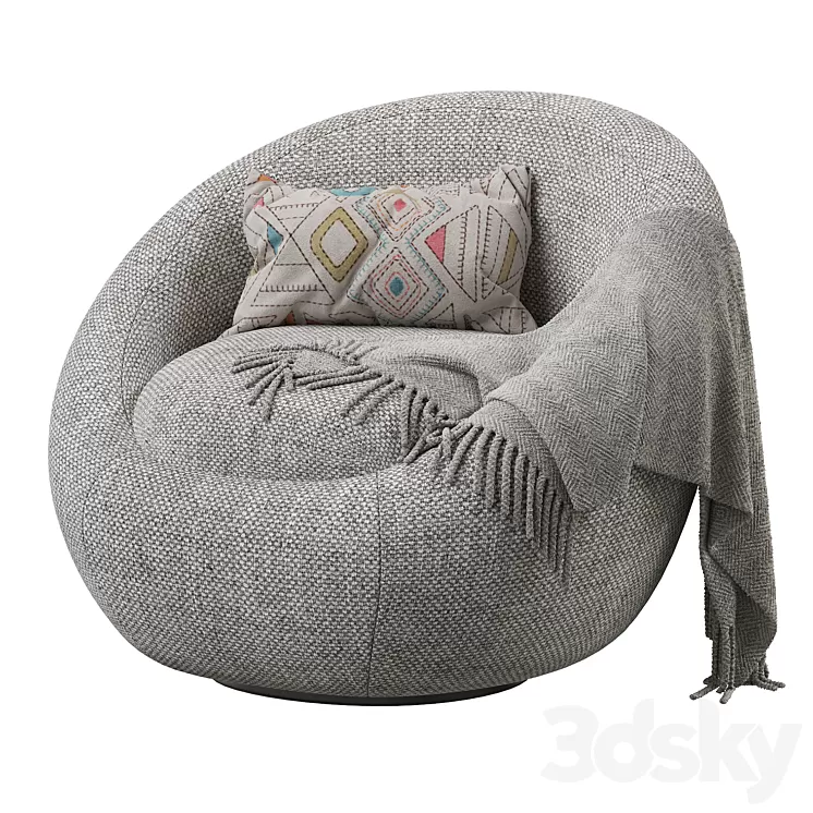 Cozy swivel chair 3D Model