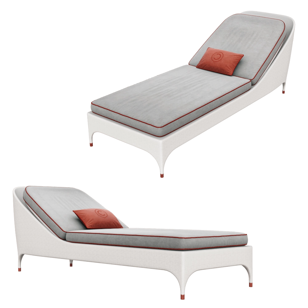 CPRN HOMOOD - 1 seater sunbed Art.OD1001 3D Model