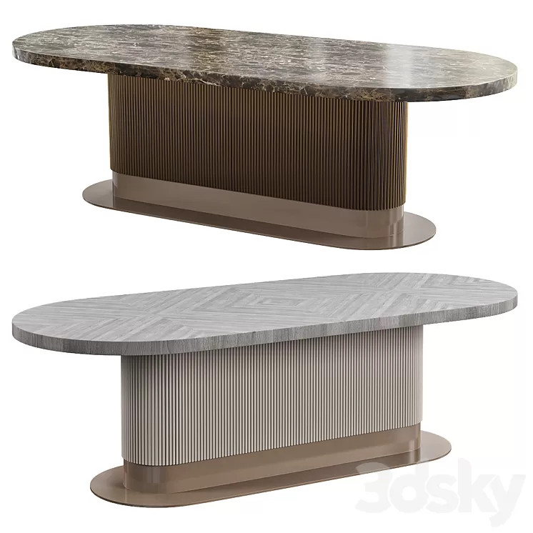 CPRN Homood COCOON OVAL DINING TABLE 3D Model