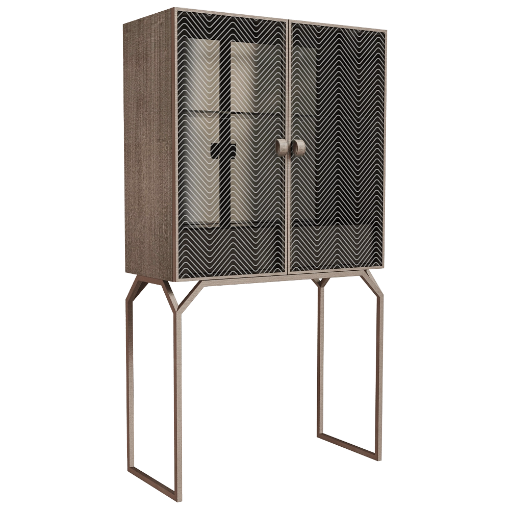 CPRN HOMOOD - Glass bar cabinet Art.D630 3D Model