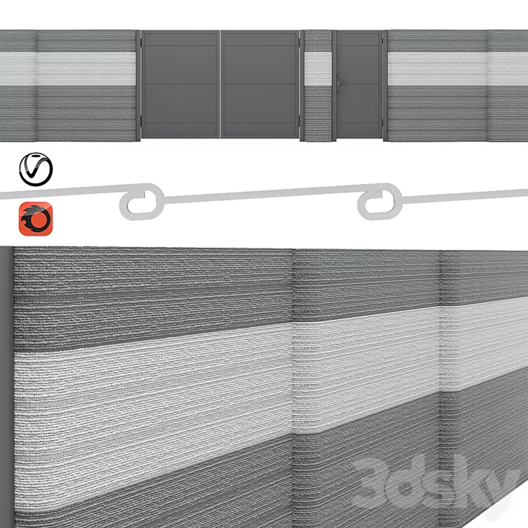 Craft fence – Columnar 3D Model