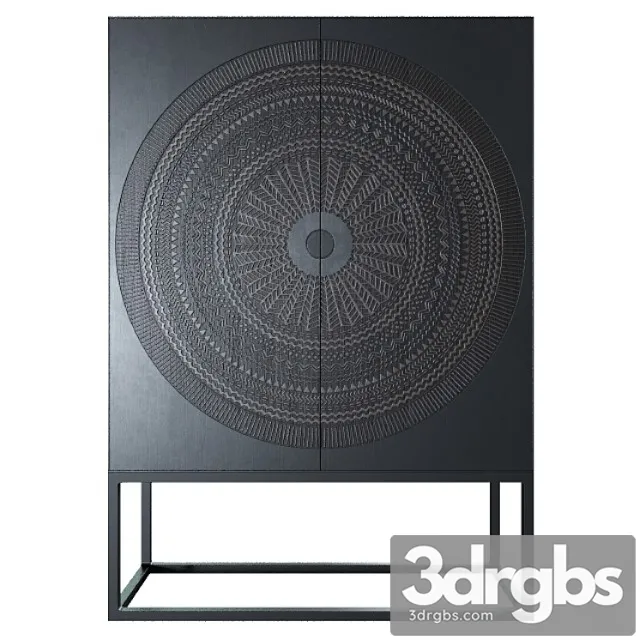 Crate and barrel ancestors hand carved teak 2 3D Model Free