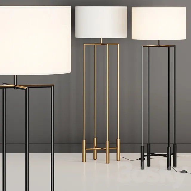Crate and Barrel Bodil Four Legged Floor Lamp 3D Model