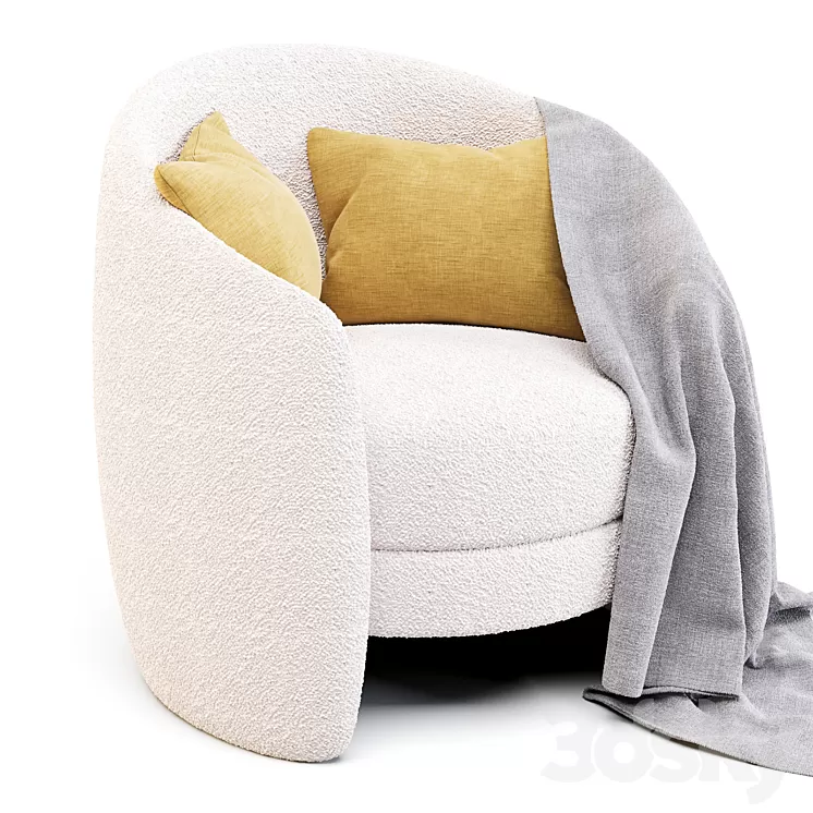 Crate and Barrel: Calder - ArmChair 3D Model