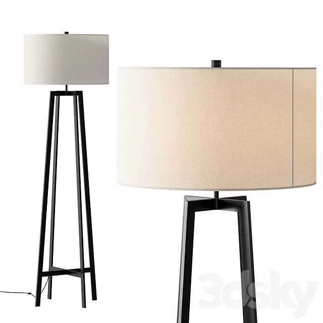 Crate and Barrel Castillo Floor Lamp 3D Model